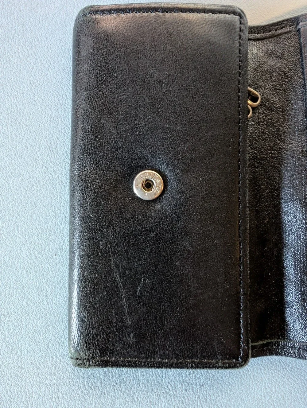 Authentic Vintage BURBERRY Black Leather 5-Hook Key Case Wallet • Excellent!
